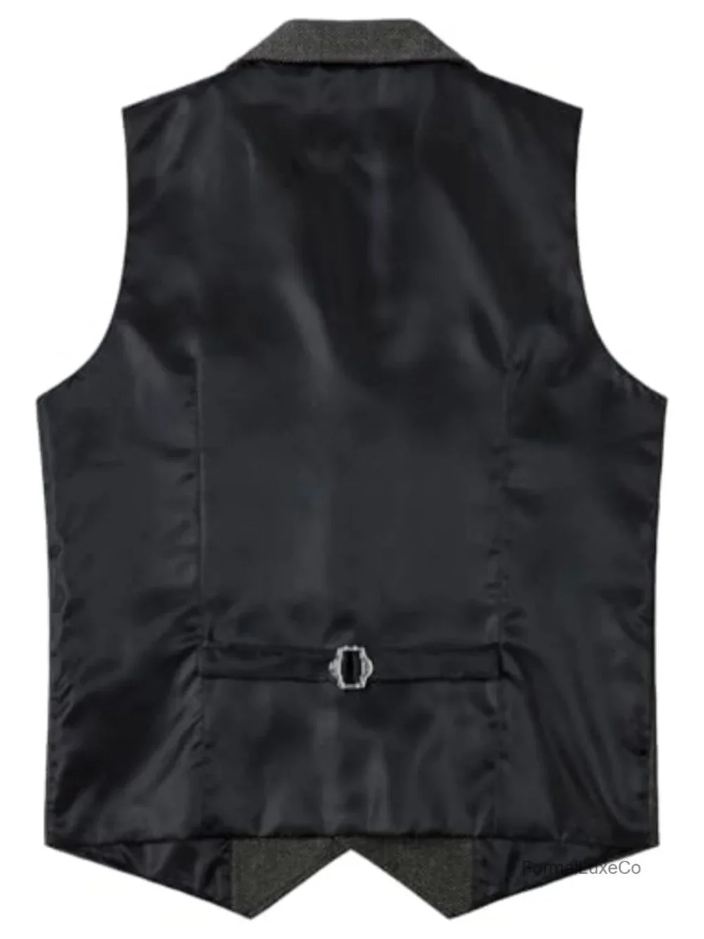 Mens Herringbone Vest Formal Waistcoat Slim Fit Wedding Party